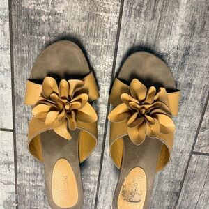 Nicole Tan Floral Embellished Wedge Sandals